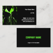 Visitekaartje met lederen vezel, horizontaal (Voorkant / Achterkant)