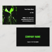 Visitekaartje met lederen vezel, horizontaal (Voorkant / Achterkant)