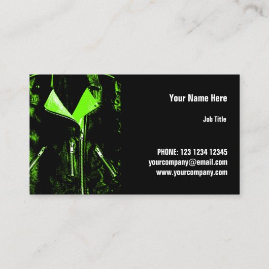 Visitekaartje met lederen vezel, horizontaal (Voorkant)