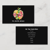 Visitekaartje met leerkrachten in de Apple-schildp (Voorkant / Achterkant)