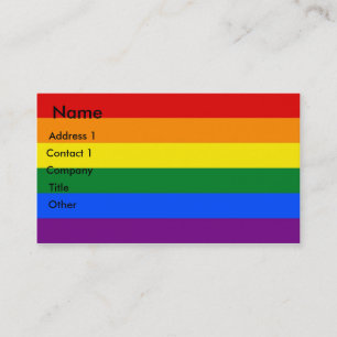 Visitekaartje met LGBT Rainbow Flag