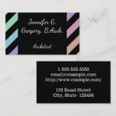 Visitekaartje met lichtbundel Stripes Architect (Voorkant / Achterkant)