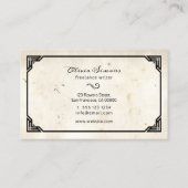 visitekaartje met  lijst (Achterkant)