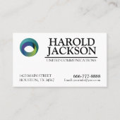 Visitekaartje met Logo en gepersonaliseerde tekst (Voorkant)