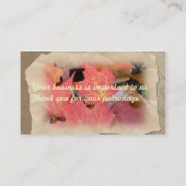 Visitekaartje met mapelbladeren (Achterkant)