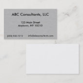 Visitekaartje met metalen achtergrond geborsteld (Voorkant / Achterkant)