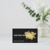 Visitekaartje met metalen goudverf (Staand voorkant)