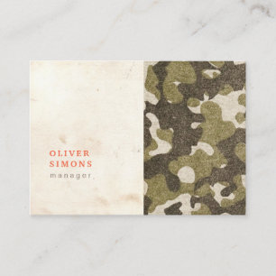 Visitekaartje met militair patroon