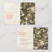  Visitekaartje met militair patroon (Voorkant / Achterkant)