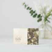  Visitekaartje met militair patroon (Staand voorkant)