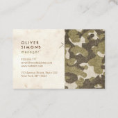  Visitekaartje met militair patroon (Achterkant)