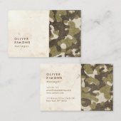  Visitekaartje met militair patroon (Voorkant / Achterkant)