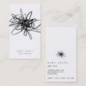 Visitekaartje met minimale en zwaaier (Voorkant / Achterkant)