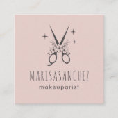 Visitekaartje met minimalistische haarstijl (Voorkant)