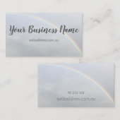 Visitekaartje met minimalistische regenboog (Voorkant / Achterkant)