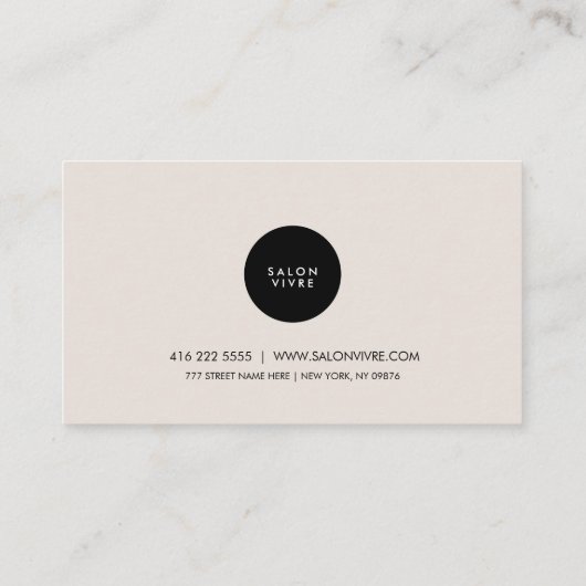 Visitekaartje met minimalistische strepen voor mod (Achterkant)