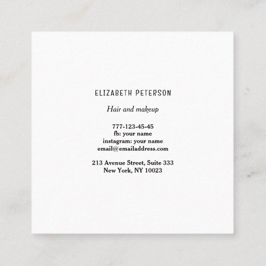 Visitekaartje met moderne achtergrond. (Achterkant)