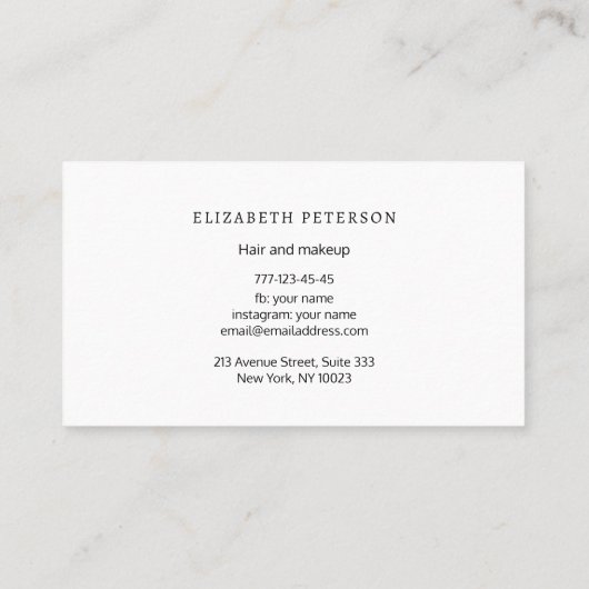 Visitekaartje met moderne achtergrond eenvoudige s (Achterkant)