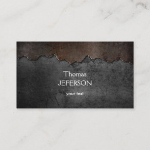 Visitekaartje met moderne metalen textuur