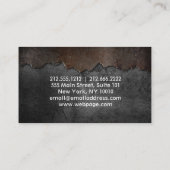 Visitekaartje met moderne metalen textuur (Achterkant)