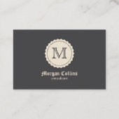 Visitekaartje met monogram en zegel (Achterkant)