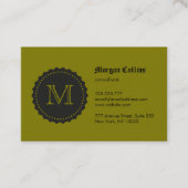 Visitekaartje met monogram en zegel (Voorkant)