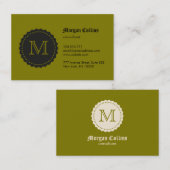 Visitekaartje met monogram en zegel (Voorkant / Achterkant)