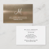 Visitekaartje met monogram in eenvoudige stijl. (Voorkant / Achterkant)