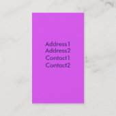 Visitekaartje met mormgat (Achterkant)