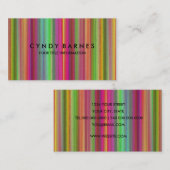 Visitekaartje met multigekleurd Stripe Sheen (Voorkant / Achterkant)