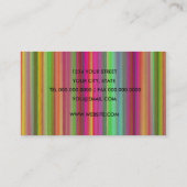 Visitekaartje met multigekleurd Stripe Sheen (Achterkant)