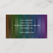 Visitekaartje met multigekleurd Stripe Sheen (Achterkant)