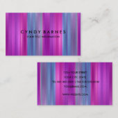 Visitekaartje met multigekleurd Stripe Sheen (Voorkant / Achterkant)