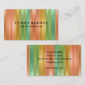 Visitekaartje met multigekleurd Stripe Sheen (Voorkant / Achterkant)