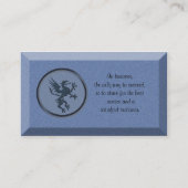 Visitekaartje met mythologische griffioen (Achterkant)