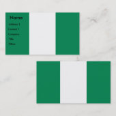 Visitekaartje met Nigeriaanse vlag (Voorkant / Achterkant)