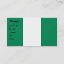 Visitekaartje met Nigeriaanse vlag