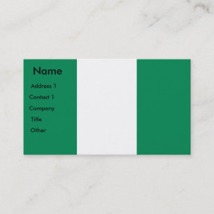 Visitekaartje met Nigeriaanse vlag