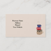 Visitekaartje met offiebekers stapelen (Achterkant)