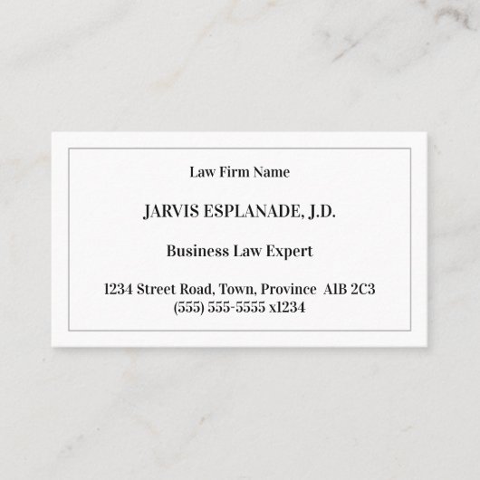 Visitekaartje met oude fashioned, klassieke stijl (Voorkant)