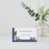 Visitekaartje met papieren Violet Floral (Staand voorkant)