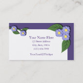 Visitekaartje met papieren Violet Floral (Achterkant)