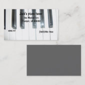 Visitekaartje met pianotoetsenbord (Voorkant / Achterkant)
