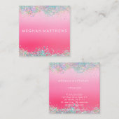 Visitekaartje met pierkant piertje voor de schoonh (Voorkant / Achterkant)