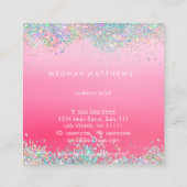 Visitekaartje met pierkant piertje voor de schoonh (Achterkant)