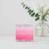 Visitekaartje met pierkant piertje voor de schoonh (Staand voorkant)