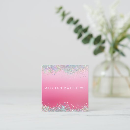 Visitekaartje met pierkant piertje voor de schoonh (Staand voorkant)