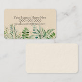 Visitekaartje met Planten, Visitekaartjes bladeren (Voorkant / Achterkant)