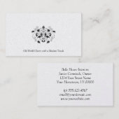 Visitekaartje met platina en zilver (Voorkant / Achterkant)