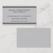 Visitekaartje met platte zwarte strepen (Voorkant / Achterkant)